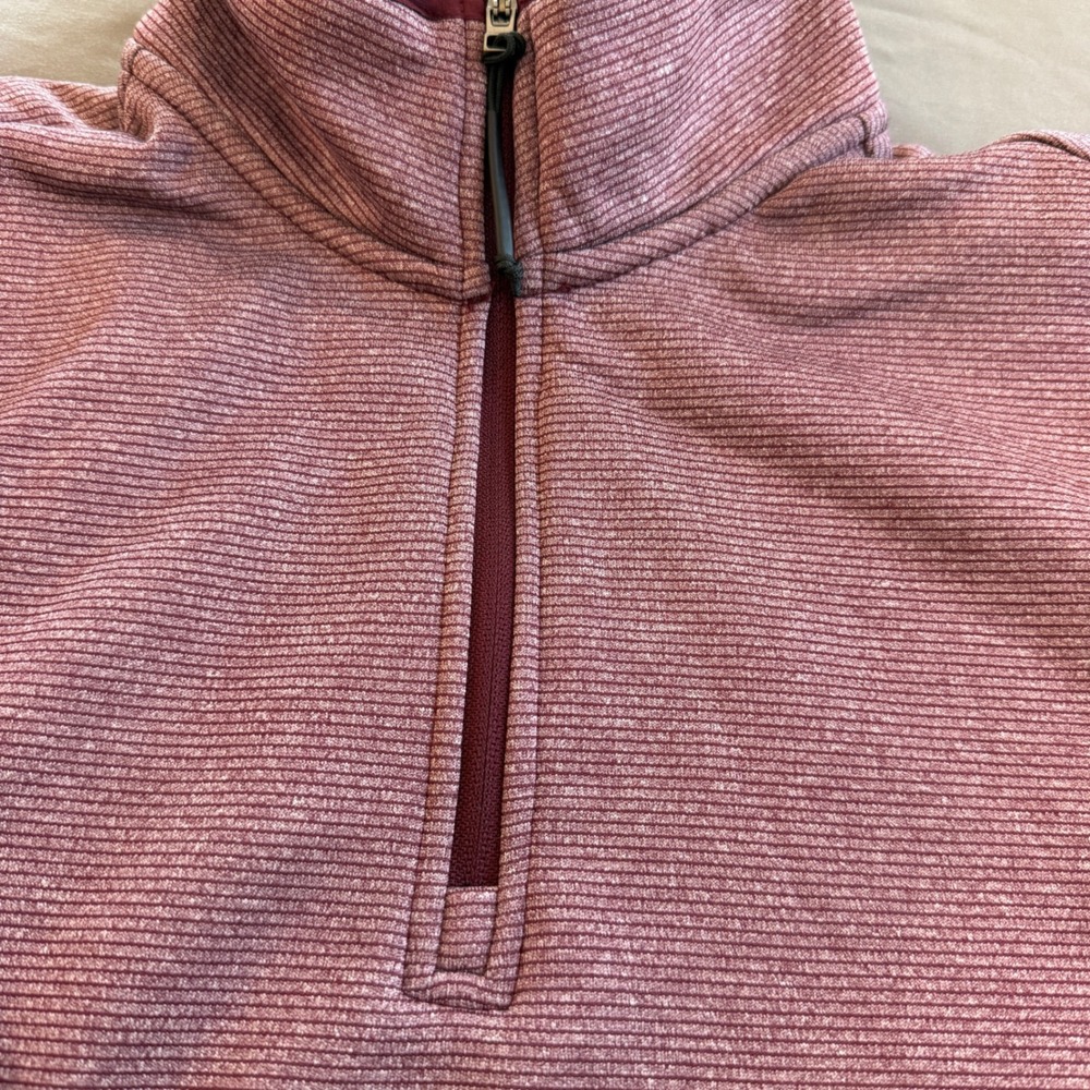 CORE365 Mens Quarter Zip Fleece Lined Pullover Burgundy Heather Medium - Picture 5 of 10